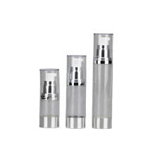 15ml 30ml 50ml plastic AS transparent airless emulsion press bottle spray bottle essence sub-bottle for cosmetic